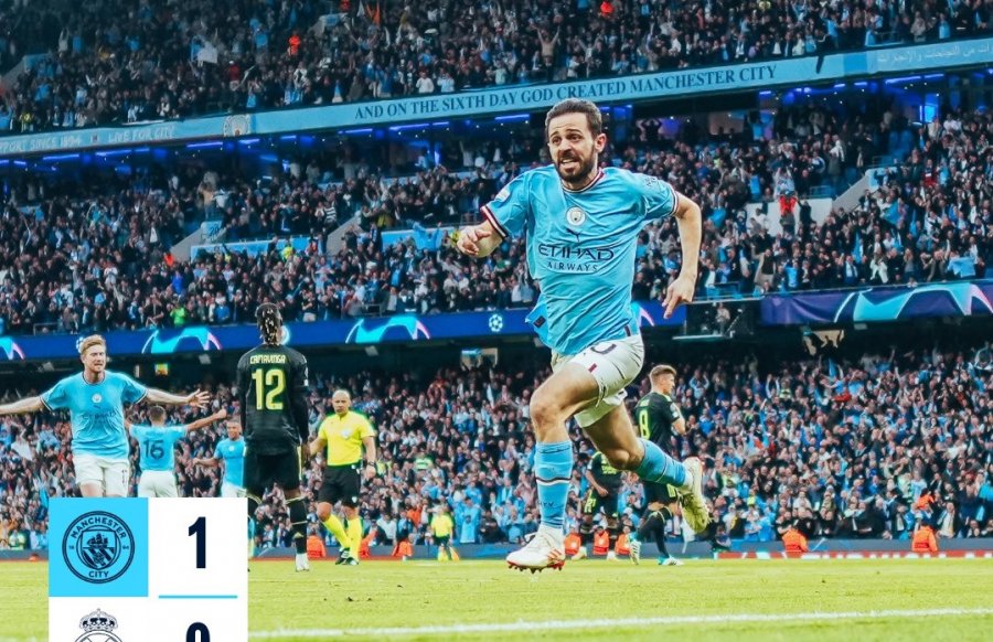 Man City e mbyll pjesën e parë me rezultat të dyfishtë ndaj Real Madridit