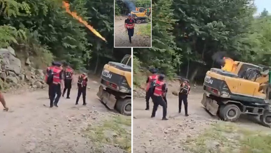 Pamje të reja nga Thethi, bomba molotov godet mjetet e Inspektoratit