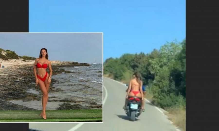 Oriola ‘tërbon’ meshkujt në rrugë, me tanga në maje të motorit