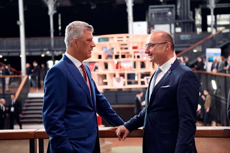 Thaçi në Paris takon Ministrin e Jashtëm të Kroacisë, Gordan Grlic-Radman