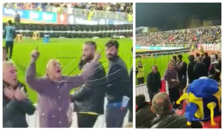 Anglezët brohorasin kundër serbëve dhe bëjnë shqiponjën dy-krenare pas ndeshjes Kosovë - Angli