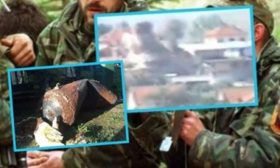 Pamje të rralla – Ushtarët e UÇK-së me anë të bojlerit hedhin në ajër autoblindën me ushtarët serbë
