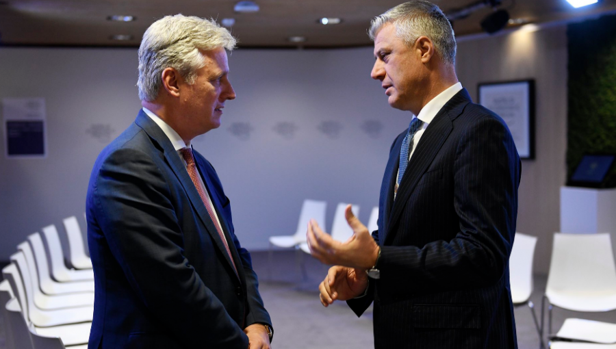Thaçi pas takimit me këshilltarin e Trumpit: SHBA e domosdoshme për arritjen e paqes me Serbinë