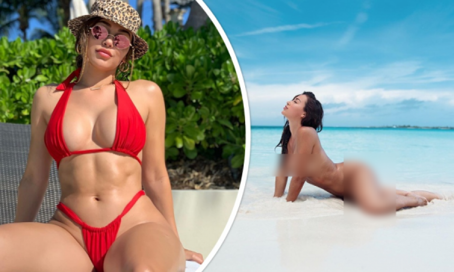 Modelja amerikane provokon krejtësisht e zhveshur nga bregdeti
