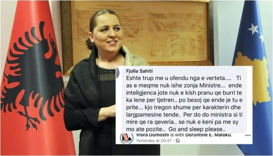 Debat i ashpër në 'Facebook', Ministrja e Sportit në detyrë kapet keq me komentuesen