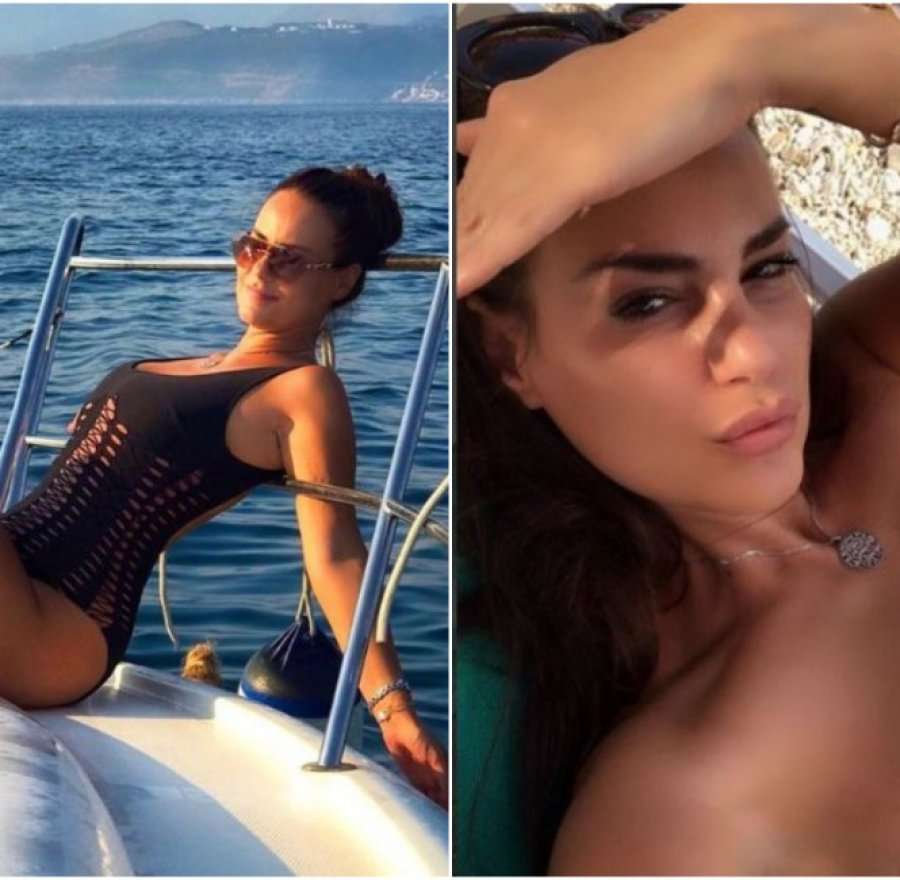 Moderatorja shqiptare e sportit tërheq vëmendjen e të gjithëve, pozon e mbuluar vetëm me një peshqir