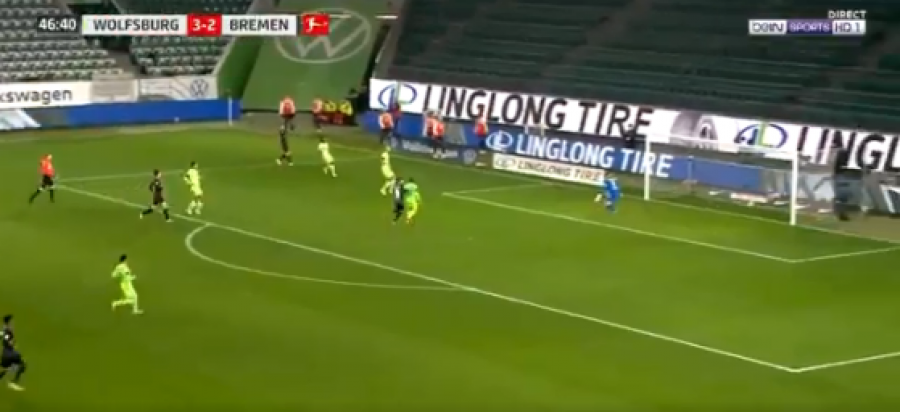 Milot Rashica goditi topin, mbrojtësi vendas devijon dhe Werderi barazon rezultatin