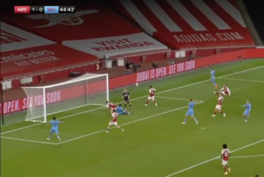 Finishi i pjesës së parë sjell golin e dytë në ndeshjen Arsenal – West Ham