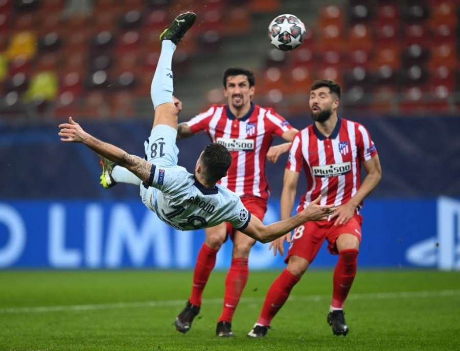 Goli akrobatik i Giroudit vendosë ndeshjen Atletico - Chelsea në Bukuresht