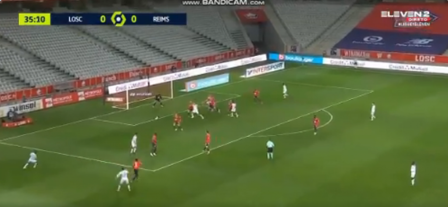 Arbër Zeneli shënon gol të bukur për Reimsin ndaj Lille