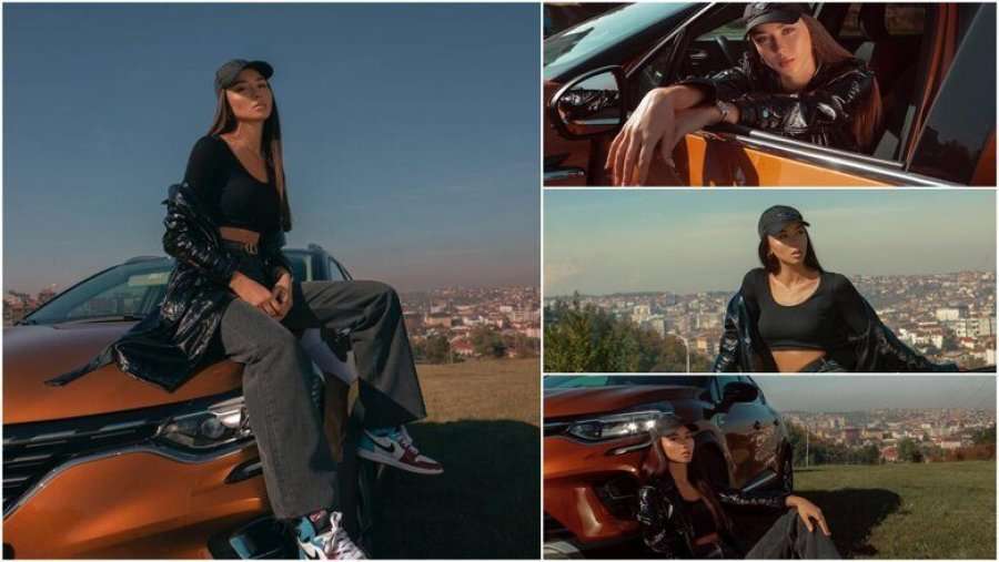 Kristina Baki – modelja shqiptare duket magjepsëse duke pozuar para Renault Captur