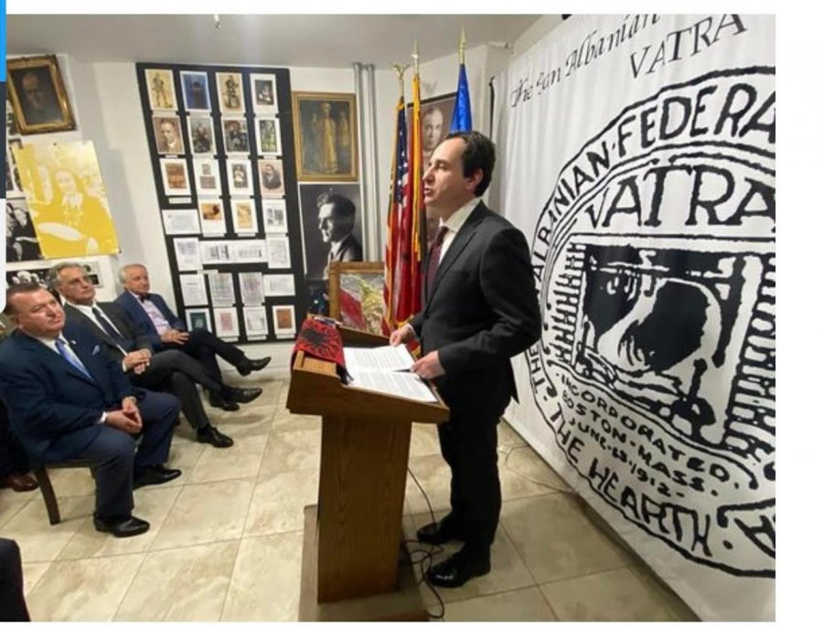 Kurti dhe Latifi takohen me shqiptarët e federatës “Vatra”
