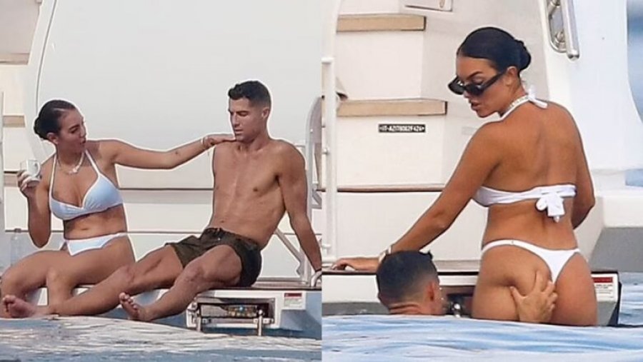 Nuk përmbahet Ronaldo, ia shtrëngon të pasmet Georginas