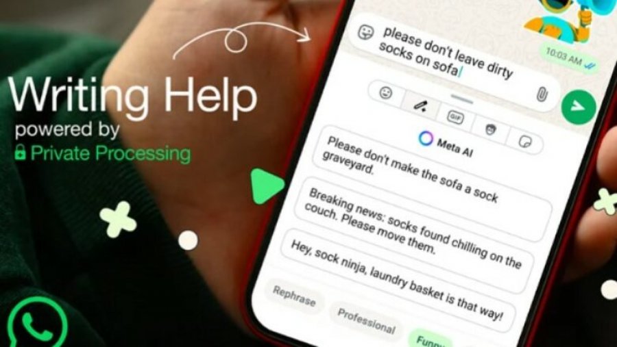 WhatsApp me asistent shkrimi të mundësuar nga inteligjenca artificiale