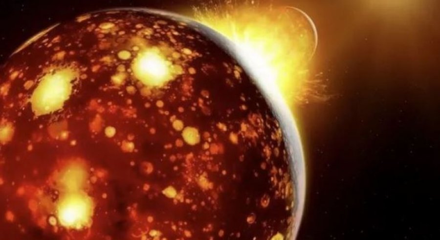 Hëna u krijua nga përplasja e Tokës dhe Theias