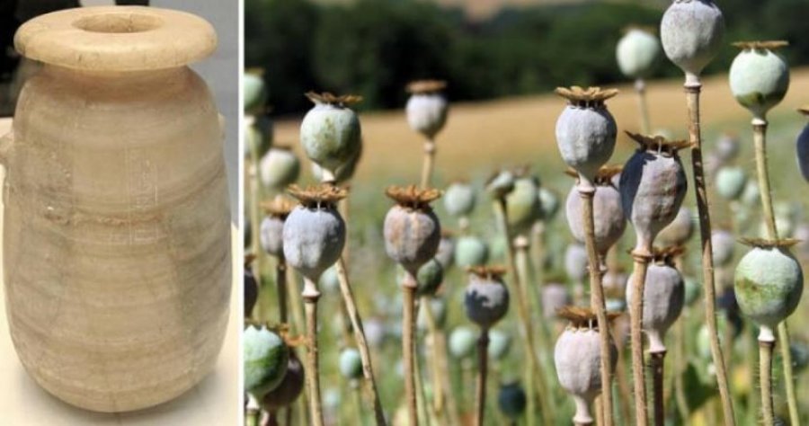 Vazoja e e rrallë prej alabastri zbulon dëshminë e parë të qartë të përdorimit të opiumit në Egjiptin e Lashtë