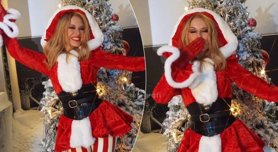Kylie Minogue feston Krishtlindjet me një paraqitje tërheqëse