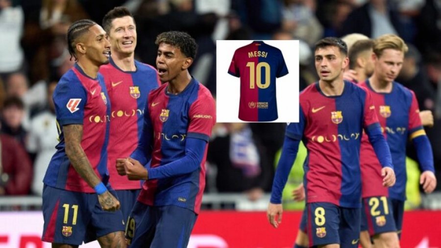 Fanellat më të shitura të Barcelonës këtë sezon, Yamali i pari e Messi mbetet ende në top-treshe