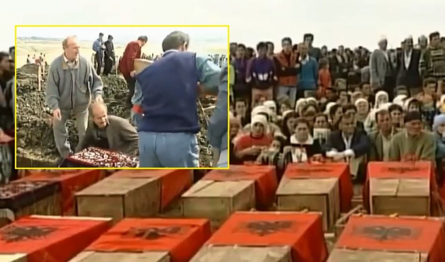 Pamje të rralla nga varrimi i 24 civilëve të vrarë në Likoshan e Çirez