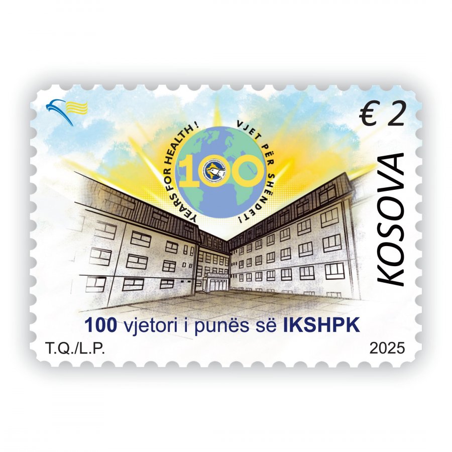 Posta e Kosovës nderon 100-vjetorin e IKSHPK-së me pullë postare