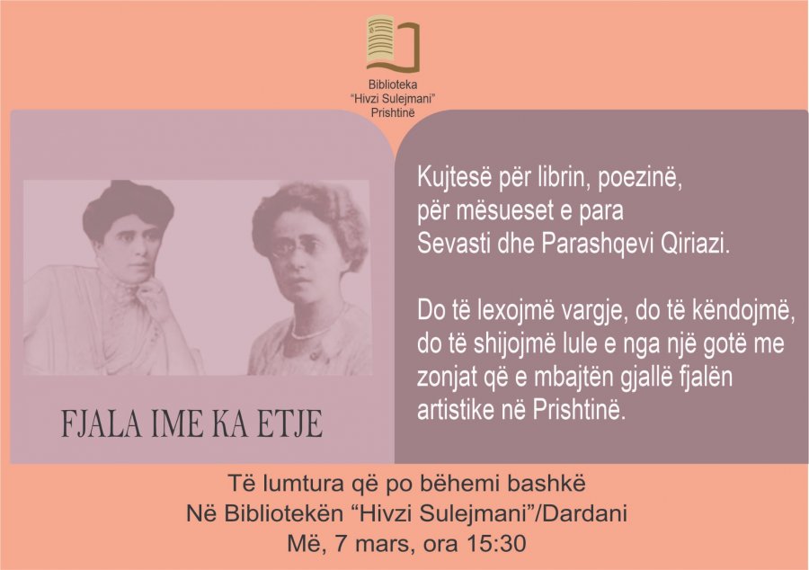 “Fjala ime ka etje”, aktiviteti i bibliotekës “Hivzi Sylejmani” për 7 Mars