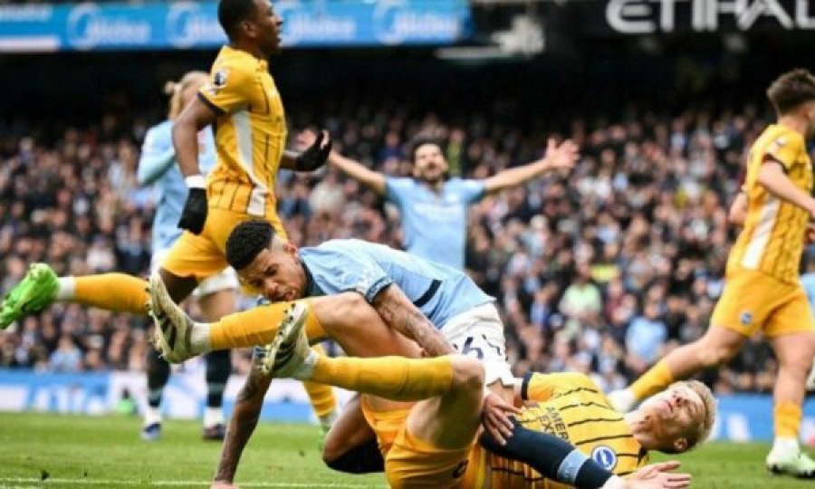 Man City ndalet në shtëpi nga Brightoni