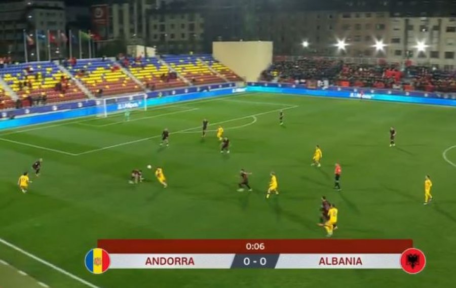 Mbyllet pjesa e parë pa gola mes Andorrës dhe Shqipërisë