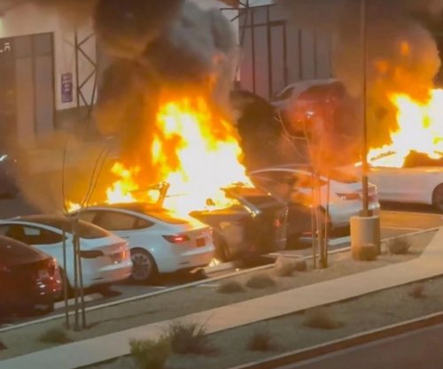 Zjarr masiv në një dyqan Telsa, shkatërrohen dhjetëra vetura