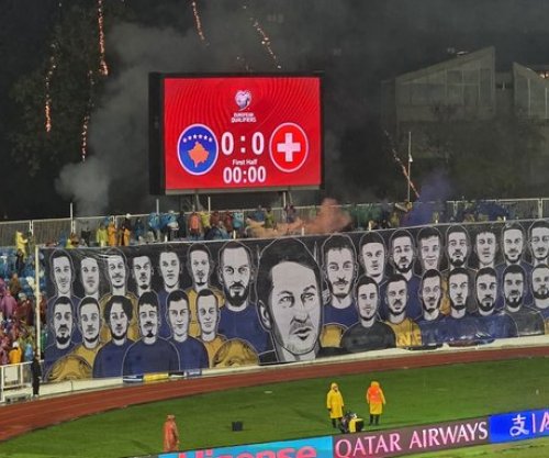 “Dardanët” me koreografi fantastike në ndeshjen Kosovë – Zvicër