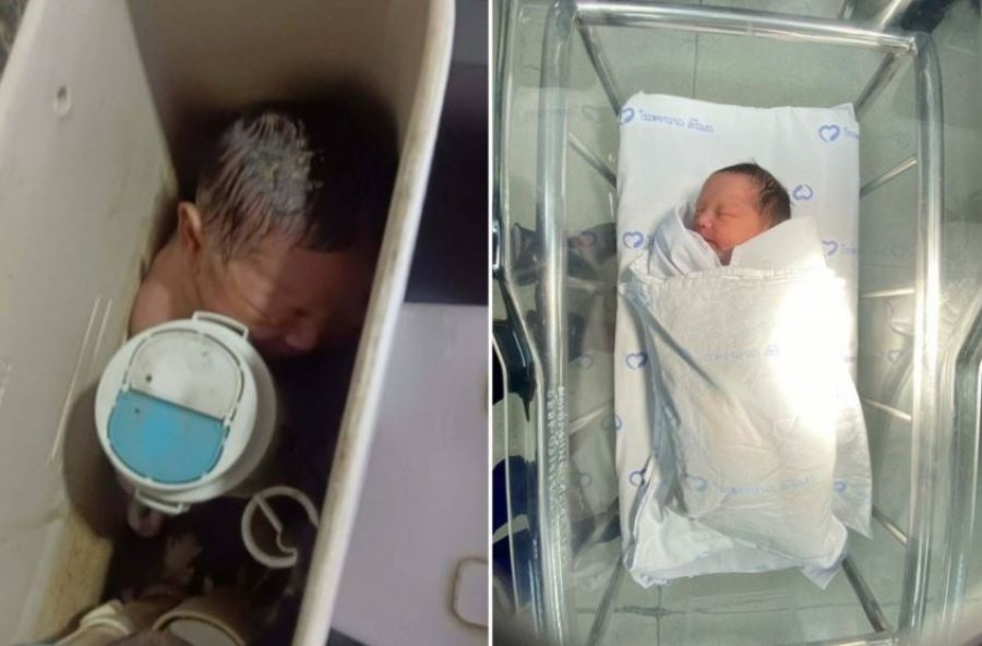 Tronditëse në Bangkok: Foshnja gjendet e gjallë në tualet, pastruesja e dëgjoi duke qarë