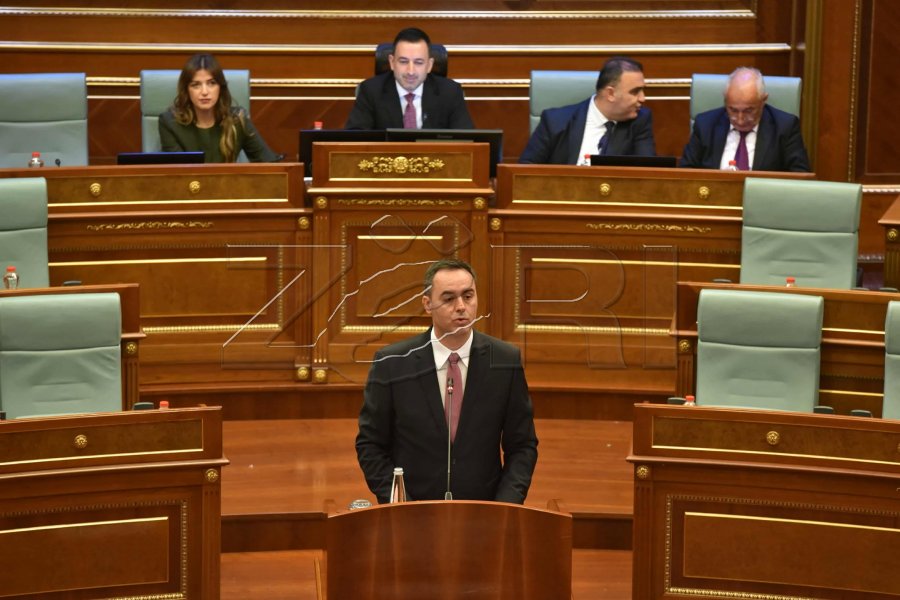 Fillon seanca për mandatarin, Konjufca në foltore