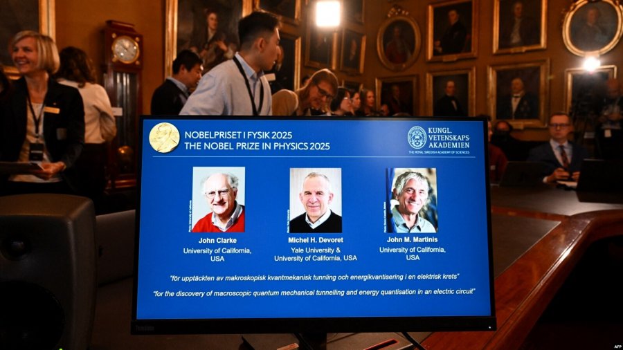 Çmimin “Nobel për Fizikë” e fitojnë tre shkencëtarë të mekanikës kuantike