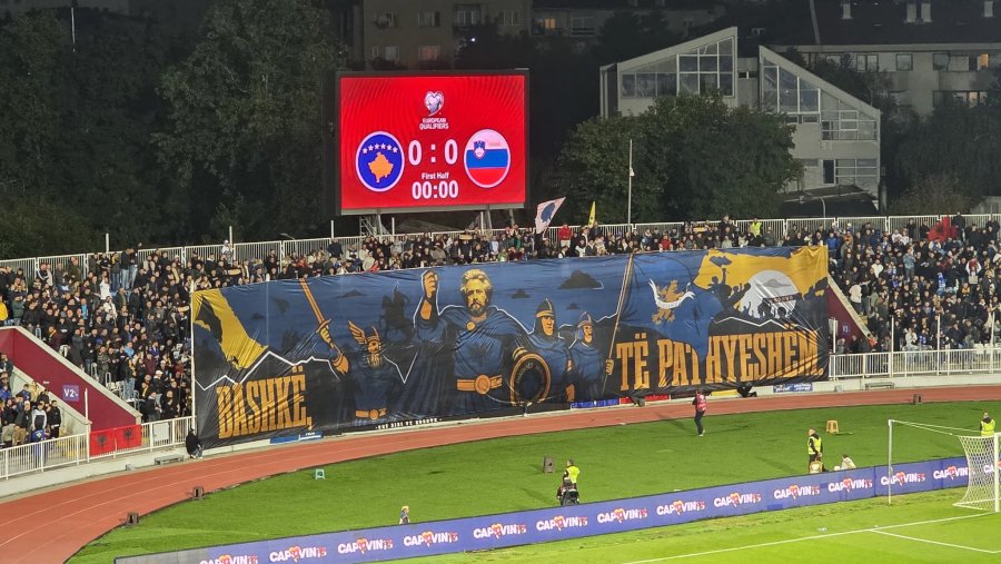 “Dardanët” me koreografi unike në ndeshjen ndaj Sllovenisë