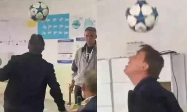 Votim i pazakontë në Viti: Rekordmeni hedh votën duke e goditur topin me kokë