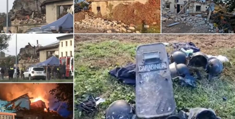 Familjarët hedhin në erë shtëpinë në Itali, vriten tre oficerët që kishin shkuar për t’i dëbuar