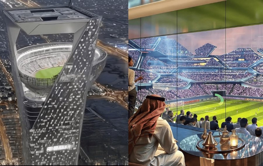 Sauditët po e ndërtojnë stadiumin “në qiell”