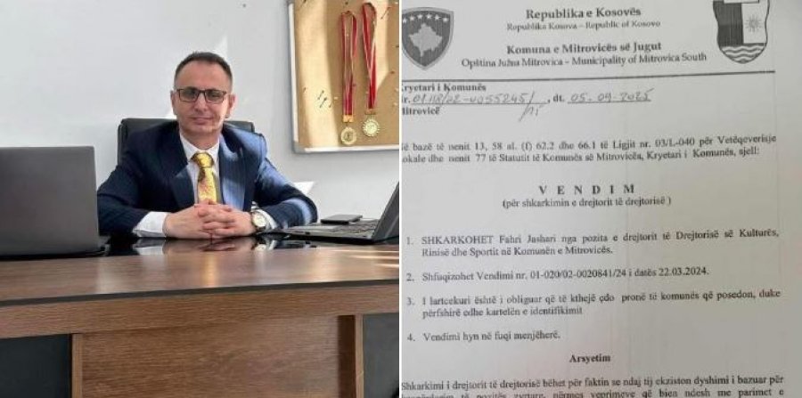 Bedri Hamza shkarkon drejtorin e Kulturës në Mitrovicë, Komuna e lajmëron vetë në Polici