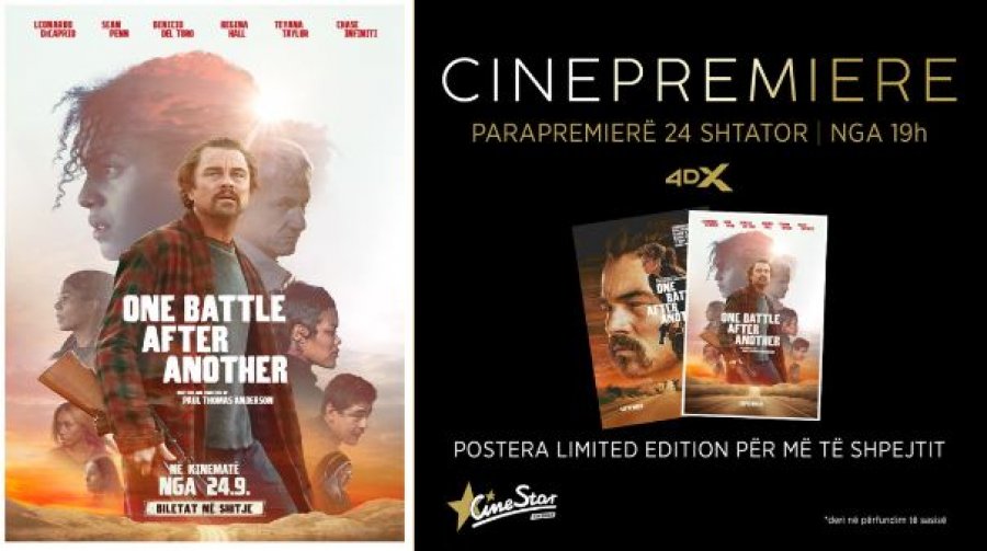 Tri arsye për të shikuar filmin më të ri të Leonardo Dicaprios “One Battle After Another” në Cinestar