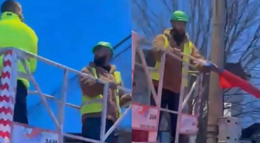 Largohen flamujt e Serbisë në Graçanicë, të vendosur kundërligjshëm [video]