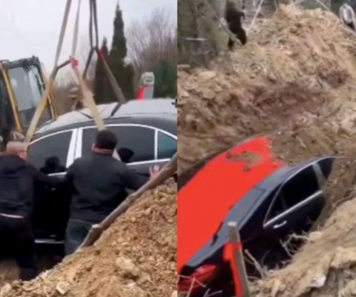 Kinezi varroset bashkë me Mercedesin e tij me vlerë 130 mijë euro