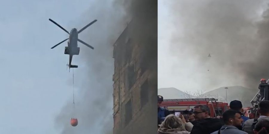 Zjarrfikësit: Flakët përfshinë të gjitha katet e ndërtesës në Tiranë, shtatë të lënduar