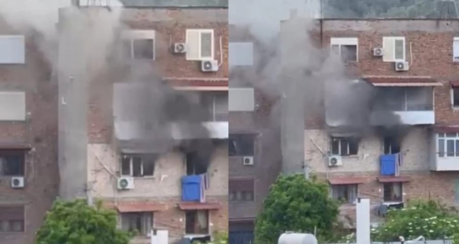 Përfshihet nga zjarri një banesë në Elbasan