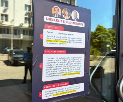 RDK-ja vendos pankarta para Kuvendit: Tre shkelësit e Kushtetutës