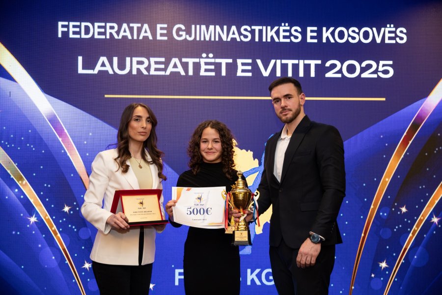 Sara Pllana shpallet sportiste e vitit 2025 nga Federata e Gjimnastikes e Kosovës