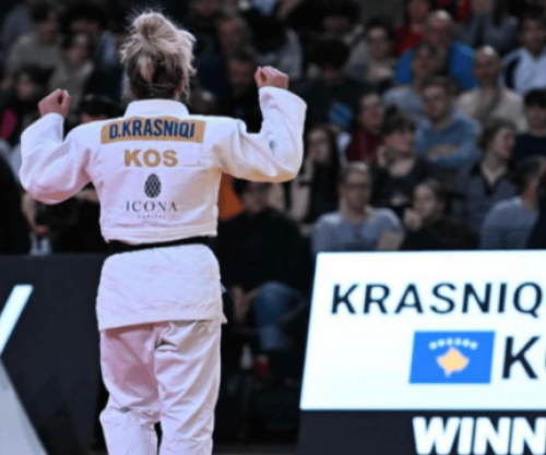 Distria Krasniqi fiton medalje të artë në Grand Slam të Parisit