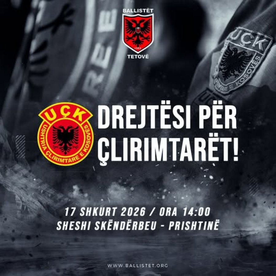Grupi i tifozëve “Ballistët Tetovë 1992’” mbështet marshin “Drejtësi, jo politikë” më 17 shkurt