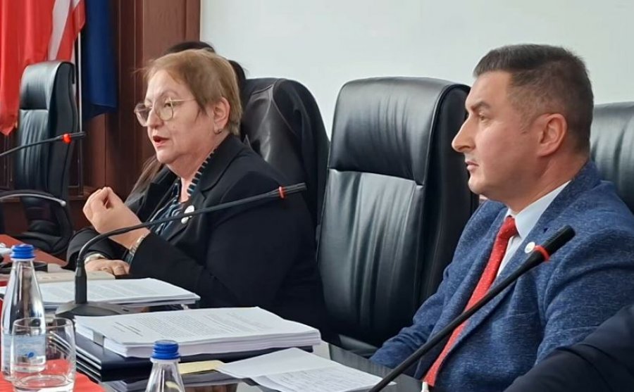 Ministrja e Arsimit në RMV nuk i lejon të flasin shqip, gazetarët në shenjë replike ia heqin mikrofonin [video]