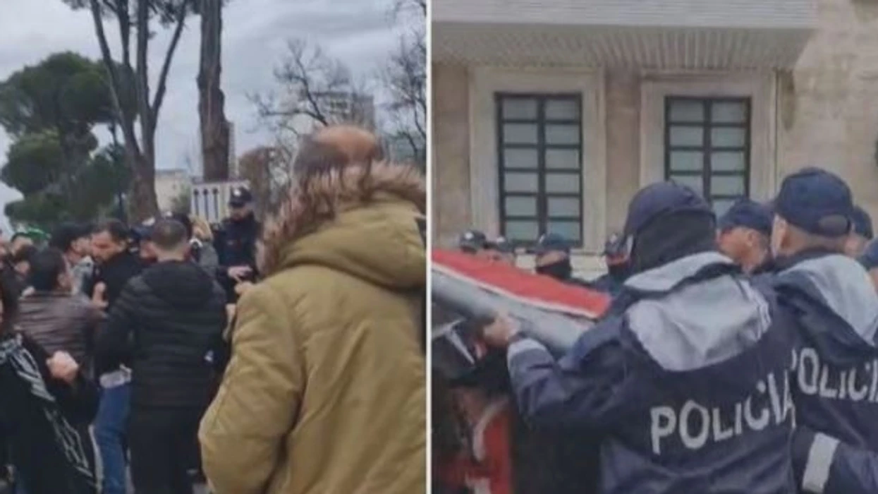 Tensione para Kryeministrisë, përplasje mes protestuesve të “Shqipëria Bëhet” dhe policisë