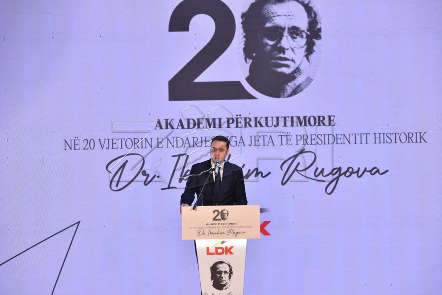 Abdixhiku në akademinë përkujtimore për Rugovën: Ai s’e kërkoi kurrë rolin e heroit, por historia ia dha rolin e themeluesit