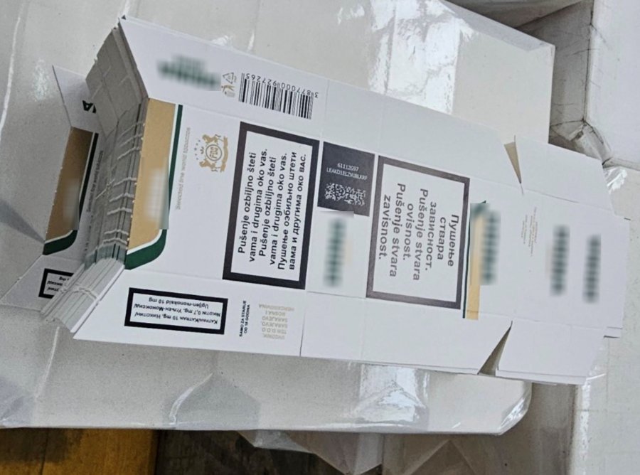 Dogana sekuestron 237 mijë pako të paligjshme të cigareve, dëmi potencial fiskal 340.000 euro